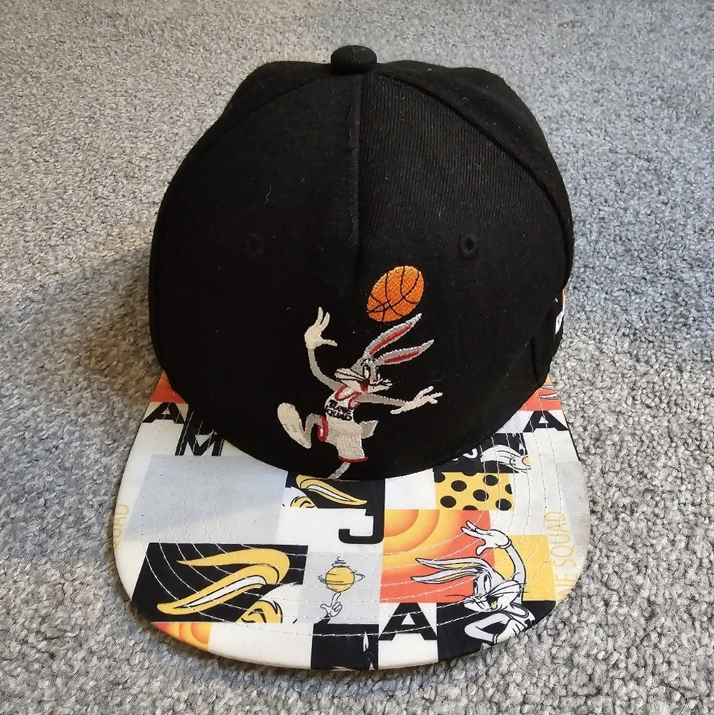 Space Jam Slam Dunk Bugs Bunny Flat Bill Hat Streetwear Punk